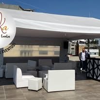 Carpa con mobiliario lounge